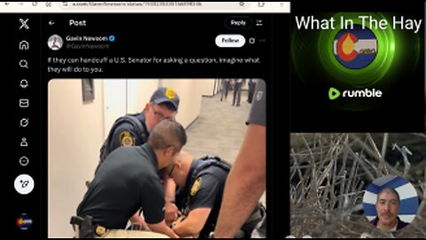 SENATOR HANDCUFFED: NEWSOM RESPONDS