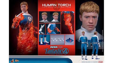 The Fantastic Four: First Steps - The Human Torch 1/6 Statue [Hot Toys]