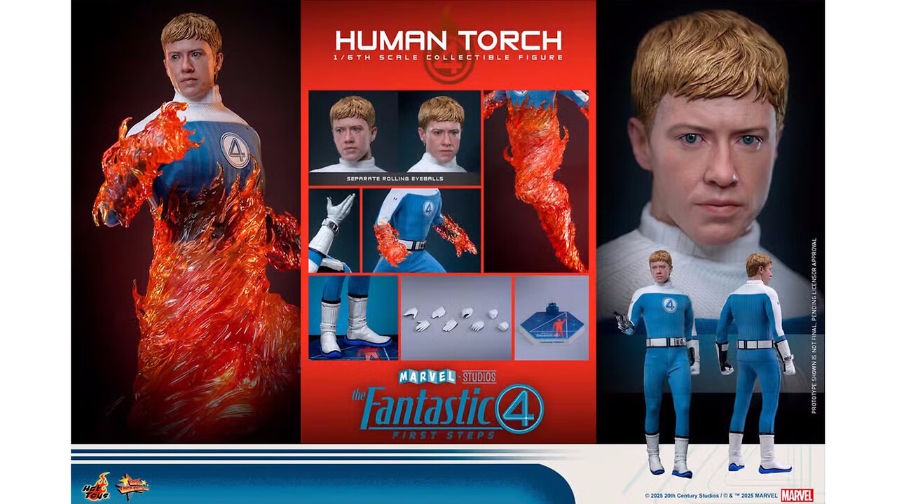 The Fantastic Four: First Steps - The Human Torch 1/6 Statue [Hot Toys]