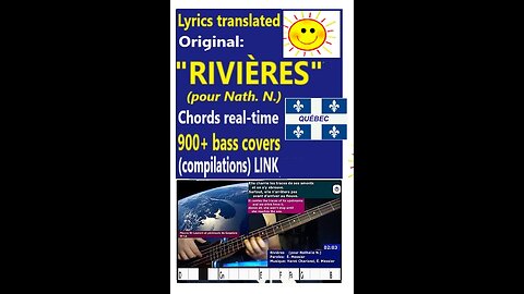 (Translated) Original summer hit ;-) : "RIVIÈRES" _ Chords real-time _ Plus: 900+ bass covers