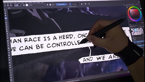 Lettering A Comic Panel (Timelapse)