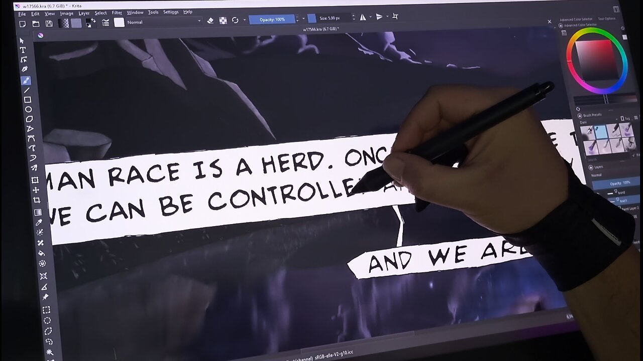Lettering A Comic Panel (Timelapse)