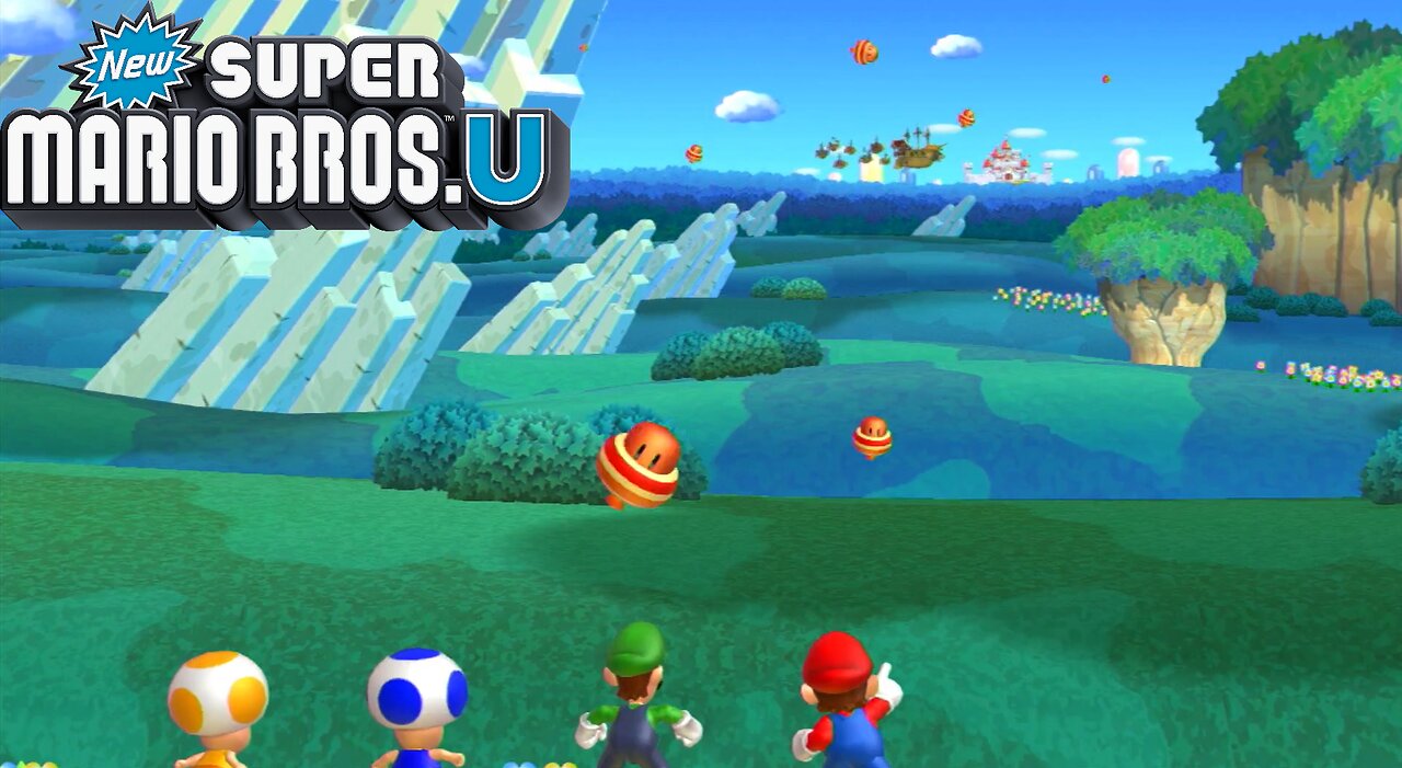 New Super Mario Bros. U - World 1 Playthrough (Real Wii U Capture)