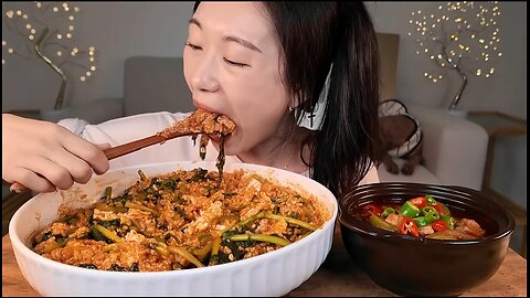 Korean bibimbap Mukbang