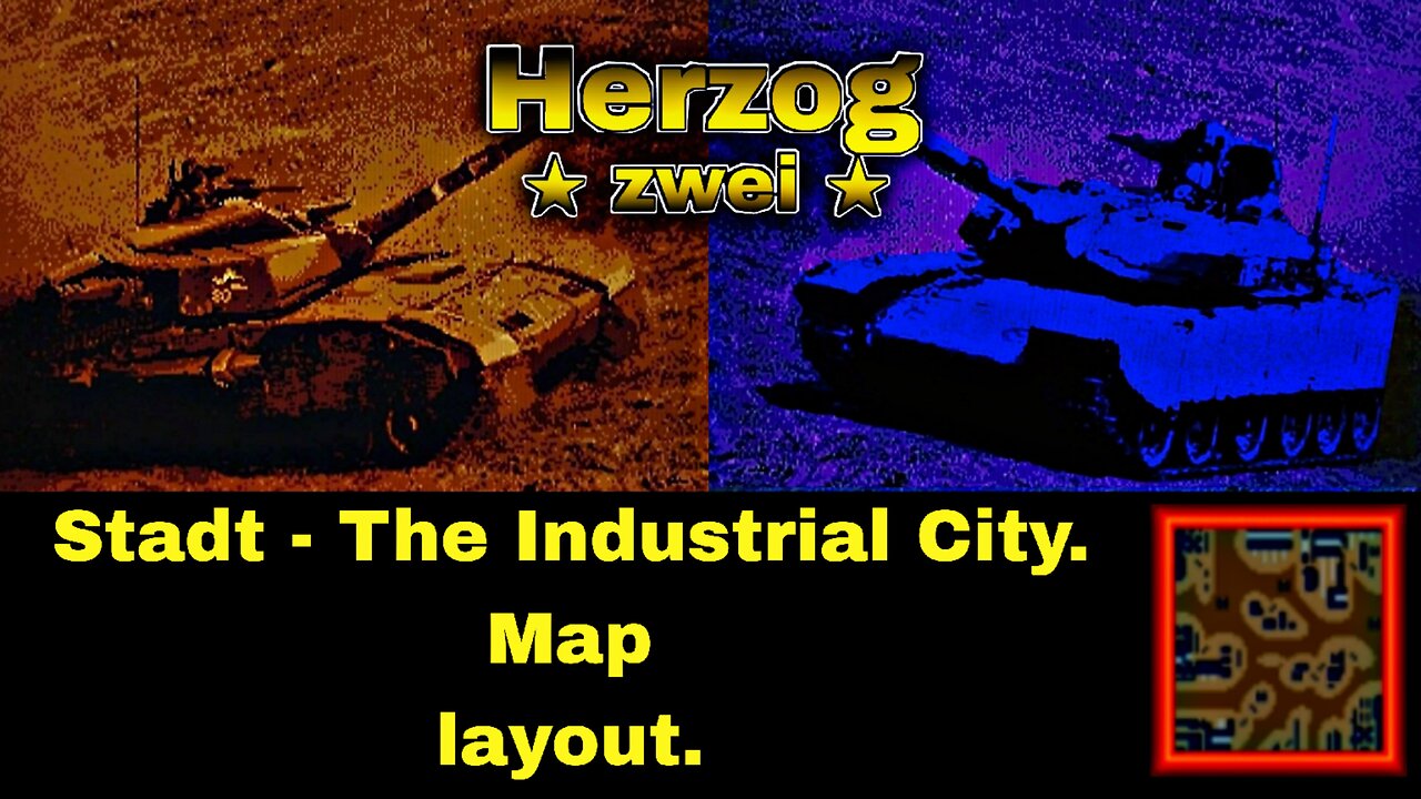 Switch Herzog Zwei G2, 2P splitscreen gameplay on Stadt: Dome Lights & Buildings.