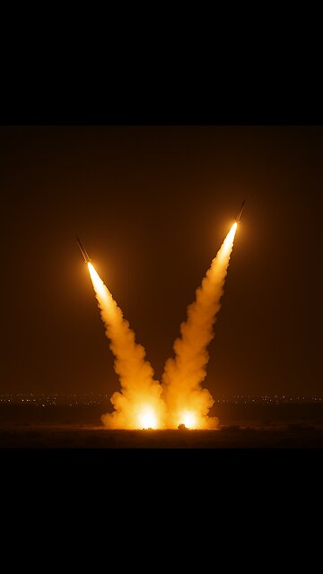 Beautiful Moment: Iranian Missiles Launched Toward Zionist Military Targets Pt.2