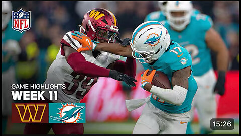 Washington Commanders vs Miami Dolphins week 11 game highlights