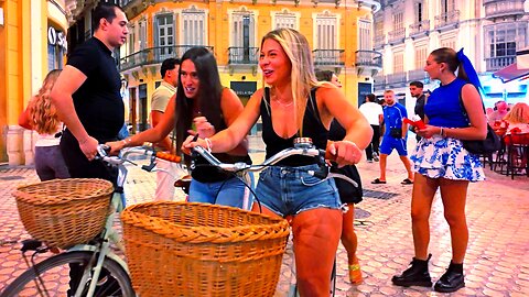 Spain Andalusia Costa del Sol MALAGA City’ NIGHTLIFE in Autumn