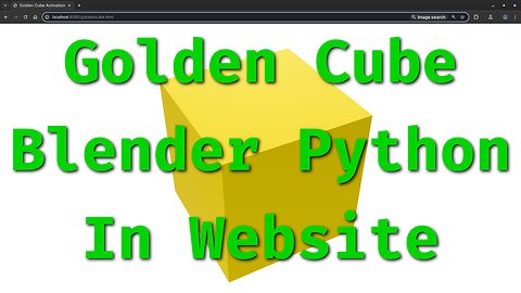 Create a Golden Cube in Blender with Python & Display It in Your Web Browser!
