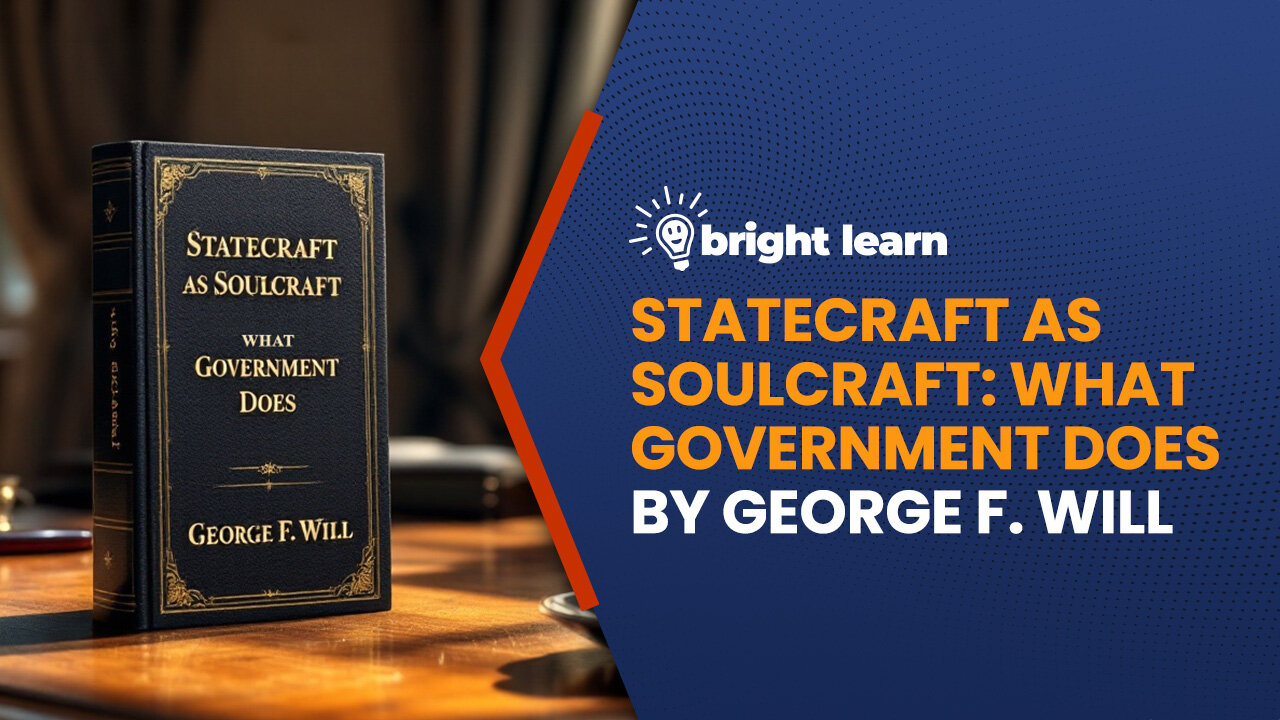 BrightLearn - Statecraft as Soulcraft: What Government Does by George F. Will