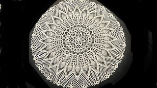 (#A-103)-(LEFTIES)-(ep.6/9)-Pineapple Crochet Table Center
