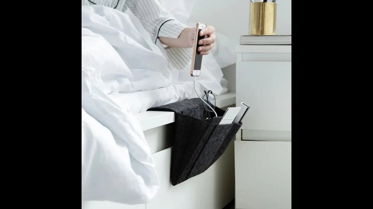 Felt Hanging Bedside Storage Bag