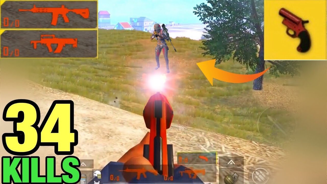 NO AMMO!! CAN I WIN LAST GUY WITH A FLARE GUN? | TACAZ SOLO VS SQUAD PUBG MOBILE