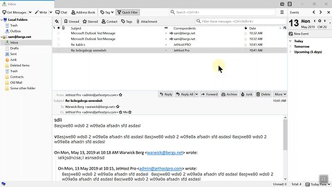 thunderbird email not working