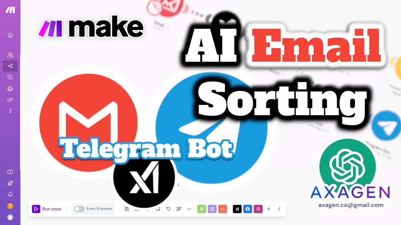 AI Email Sorting with Telegram Bot (Gmail + Make.com Automation)