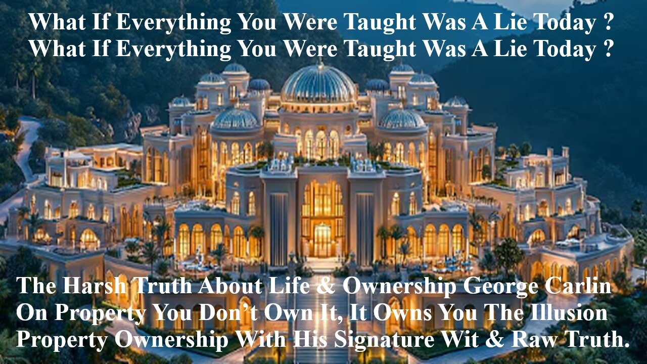 The Harsh Truth About Life & Ownership George Carlin On Property You Don’t Own It, It Owns You