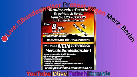 🛑Live🛑: Bundesweiter Protest gegen Merz von der GFD; Berlin