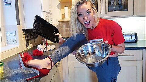 Baking a CAKE using JUST a HIGH HEEL STILETTO?!