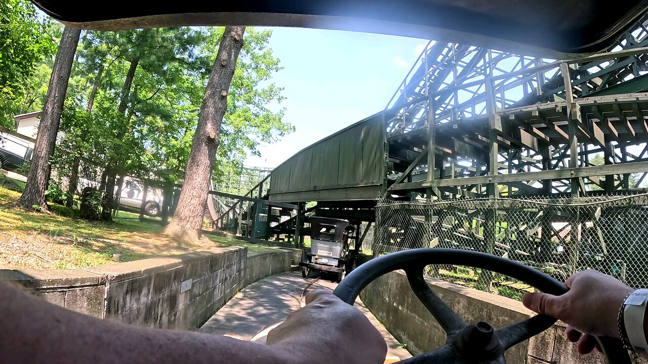 car ride at Knoebels amusement resort