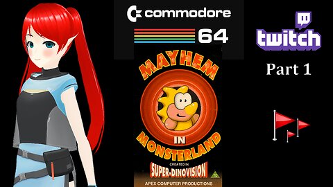 Commodore 64 Stream : Mayhem In Monsterland & Miner 2049'er 1/2 : Jaime Redd VTuber