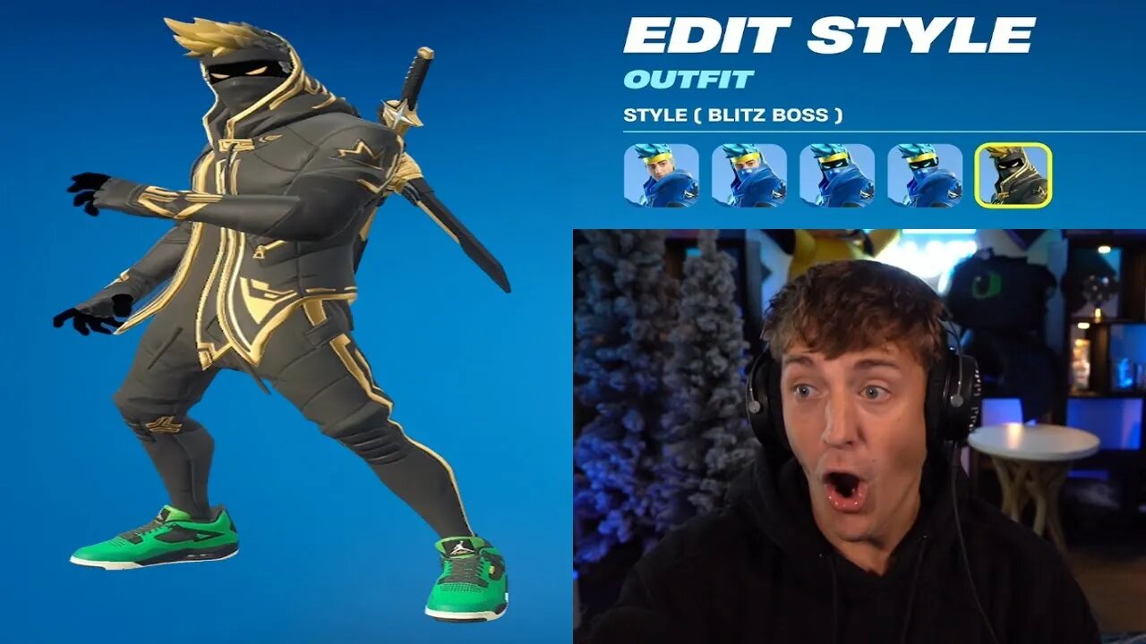 Ninja Reacts To His NEW Icon Skin For The First Time In Fortnite!