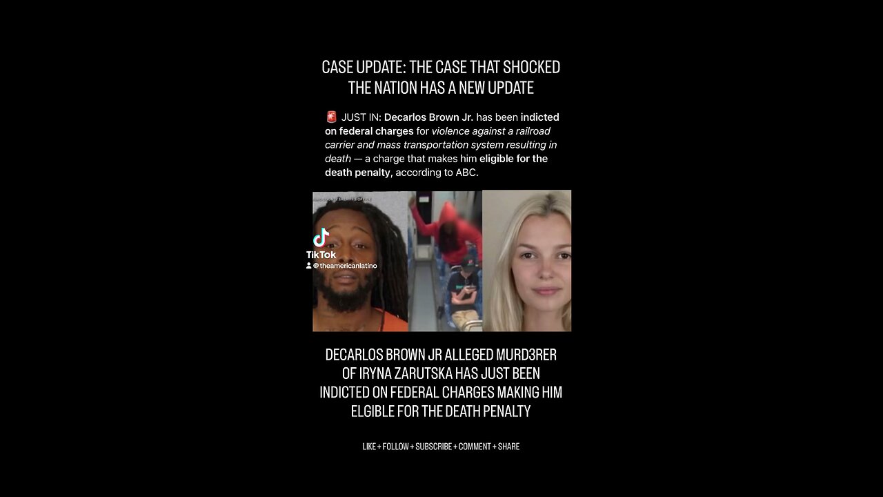 DECARLOS BROWN JR INDICTED ON FEDERAL CHARGES