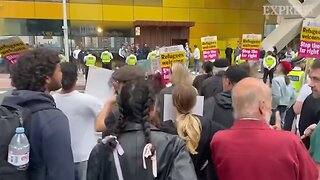 Protestors CLASH outside London migrant hotel - 'it's ALL wrong!'
