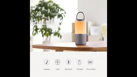 Portable Mini Bluetooth Speaker, with Stereo, Colorful Lights, Adjustable Brightness, Power Bank