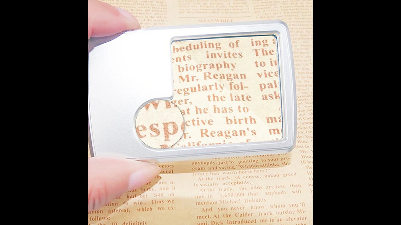 Portable LED 20X Magnifying Glass for Reading
