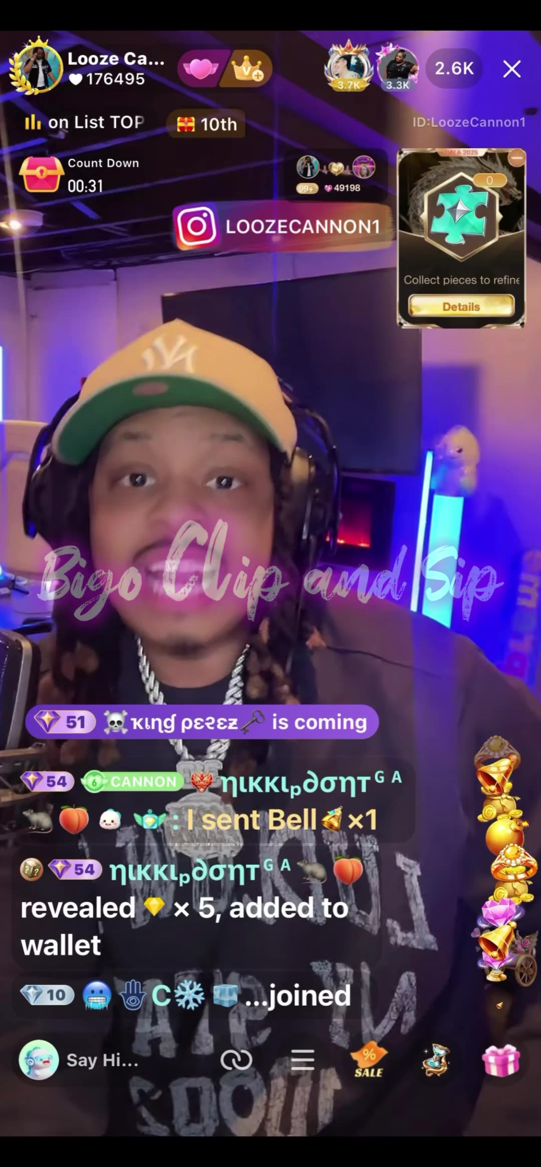 LoozeCannon dances after getting 10 organic boxes 12/8/25 #bigoclipandsip