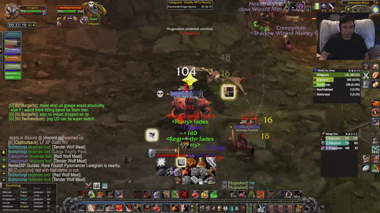 BRD! 58 WARRIOR HC WoW - Doomhowl