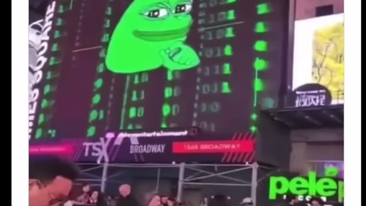 We are everywhere!!! pepe Frog Times Square