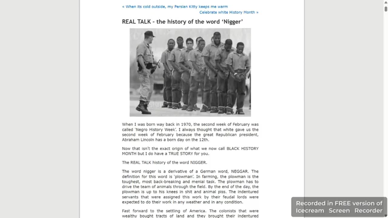 The origin of the word NIGGER