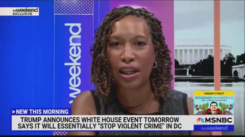 MSNBC host Eugene Daniels claims that Trump is only seeking to federalize DC....