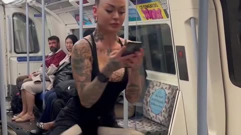 🤢😱 Crazy Subway Stunt! Woman Hanging by Hair | FunFM
