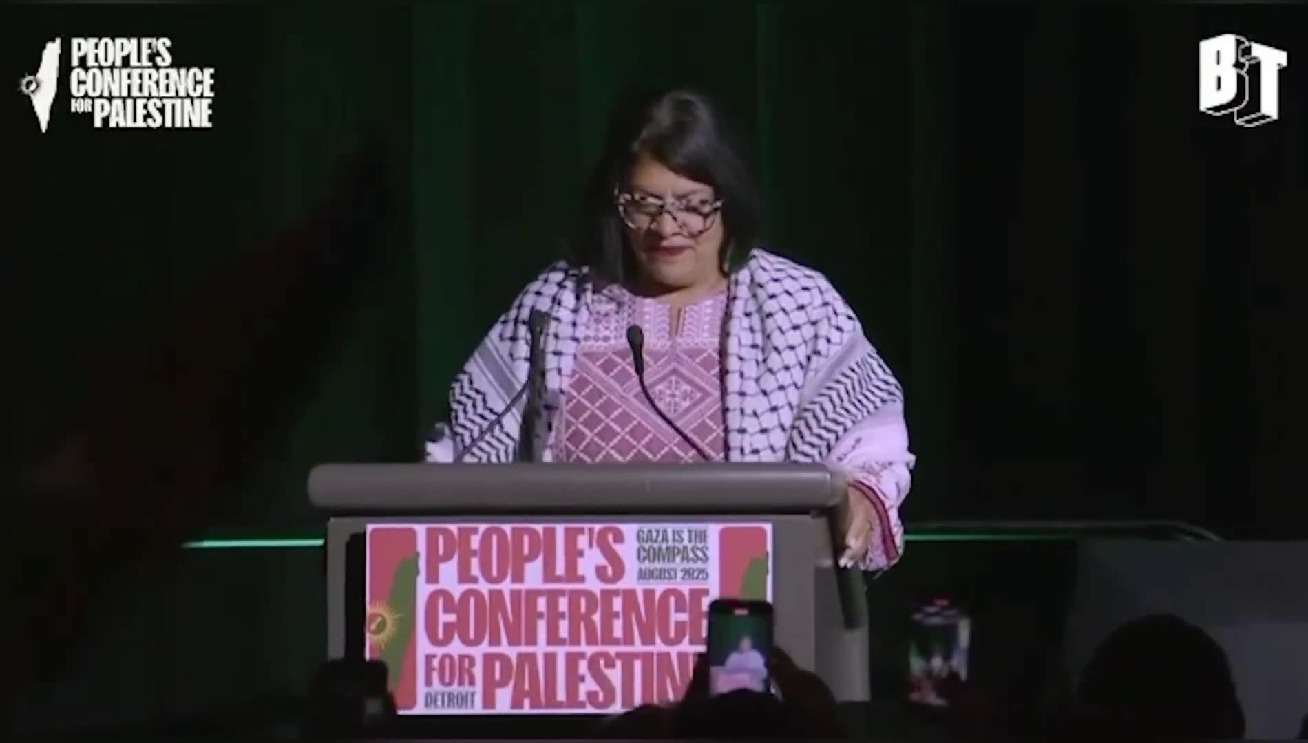 Rashida Tlaib Delivers Vulgar Remarks Against Israel Supporters