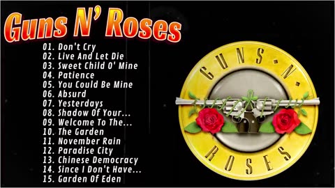 🎸 Guns N' Roses Greatest Hits 2025 | Best Songs Playlist | Classic Rock Legends Forever 🤘