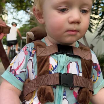 Toddler Explores Confidently with Monkey Backpack Safety Harness