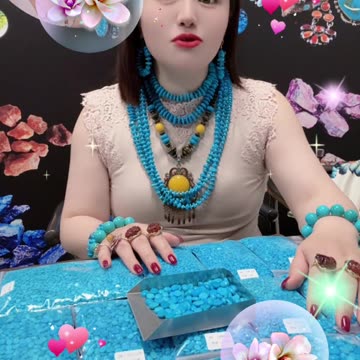 250610-14 Sleeping Beauty Turquoise Cabochon: Wear Interstellar Blues on Fingertips