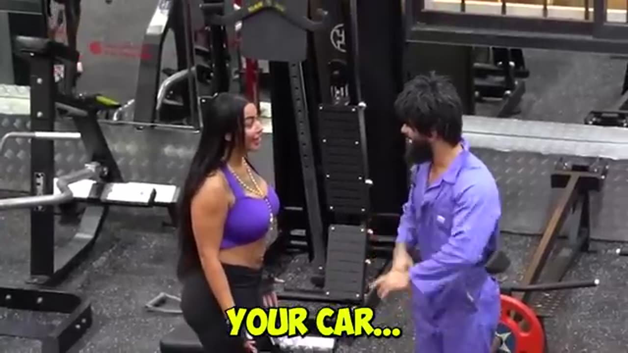 CRAZY CLEANER shocks GIRLS in a GYM prank #5 | Aesthetics in Public