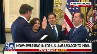 Sergio Gor is SWORN in as Ambassador to India by Vice Presdient JD Vance.