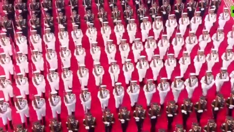 Gunshots RING out as China’s honor guards MARCH on V-Day