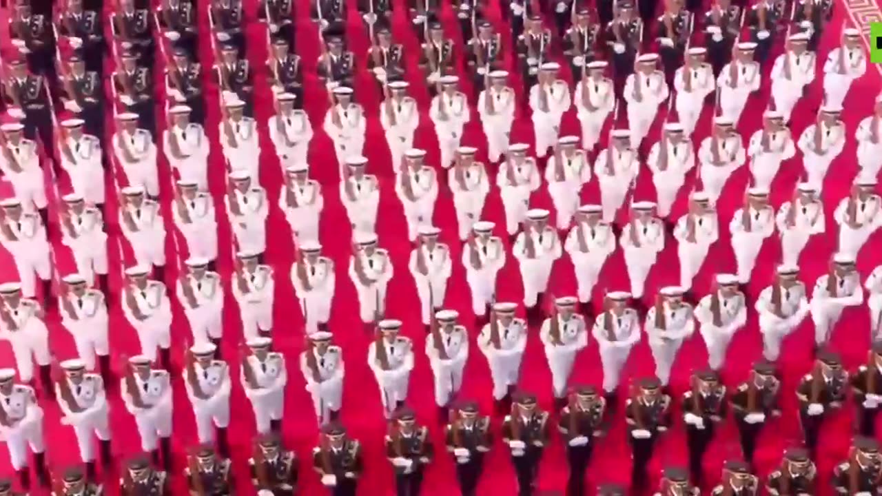 Gunshots RING out as China’s honor guards MARCH on V-Day