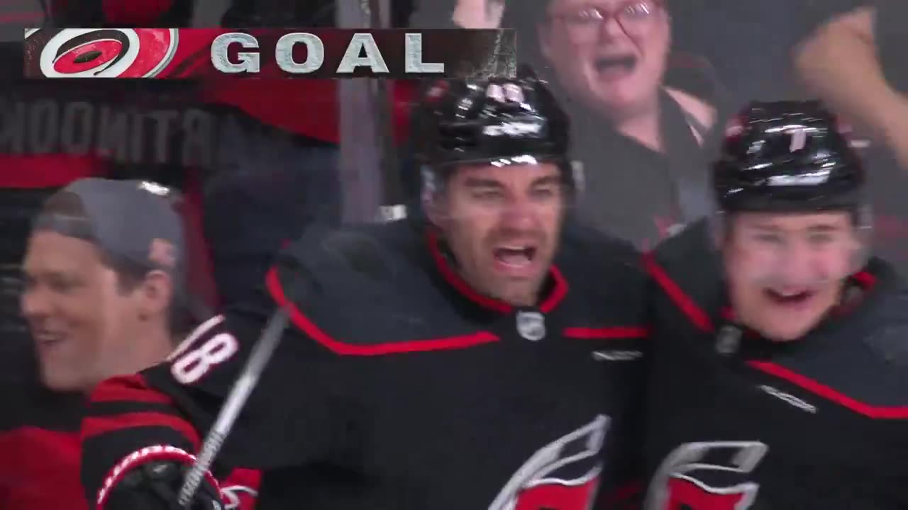 NHL JORDAN MARTINOOK 🚨 What a shot to give the @Canes the lead in Game 2! #StanleyCup