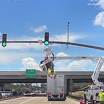 18-wheeler slams into electrical worker in Louisiana intersection!