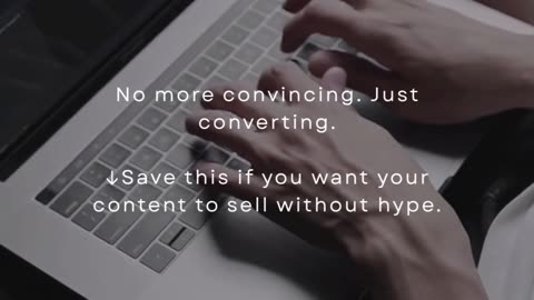 No more convincing. Just converting.