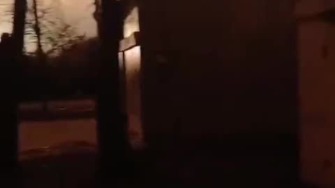 The aftermath of a Russian Geranium missile strike