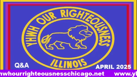 Sabbath with YHWH OUR RIGHTEOUSNESS Chicago [Saturday, May 17, 2025] 10:00 a.m. Central/11:00 a.m. Eastern (Jews are Edomites, descendants of Esau. Jews are not Yisraelites)
