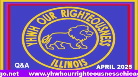 Sabbath with YHWH OUR RIGHTEOUSNESS Chicago [Saturday, May 17, 2025] 10:00 a.m. Central/11:00 a.m. Eastern (Jews are Edomites, descendants of Esau. Jews are not Yisraelites)