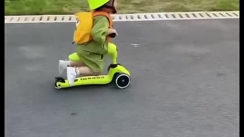 Funny baby playing